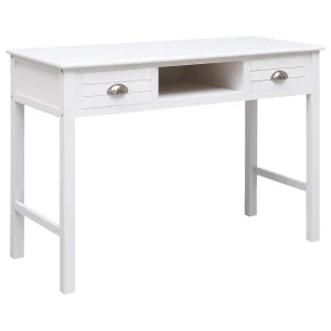 Buffet Bois de massif 108 x 45 x 76 cm blanc bois de paulownia – vue d’ensemble