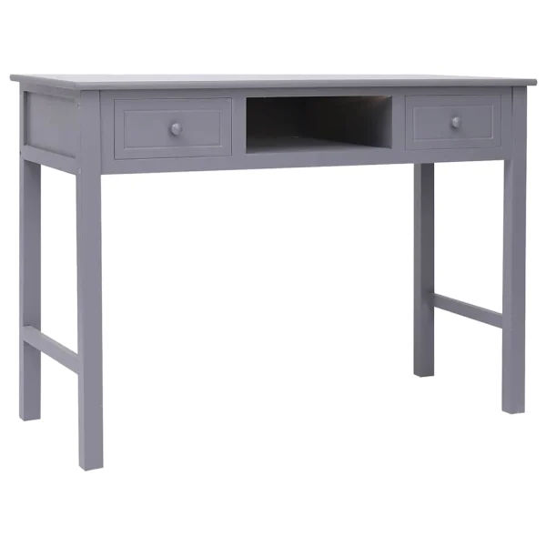 Buffet Bois de massif 108 x 45 x 76 cm gris bois de paulownia – vue d’ensemble