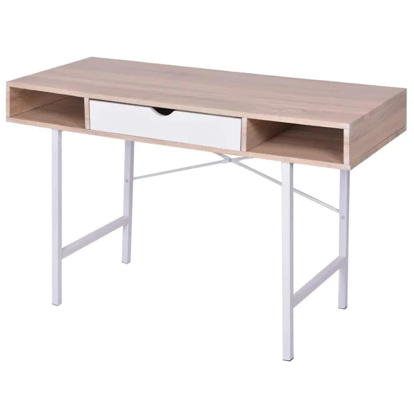 Bureau avec 1 compartiment 120 x 48 x 77 cm multicolore mdf – vue d’ensemble