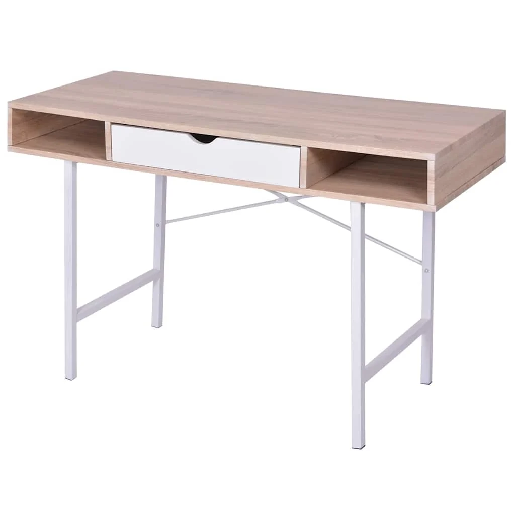Bureau avec 1 compartiment 120 x 48 x 77 cm multicolore mdf – vue d’ensemble
