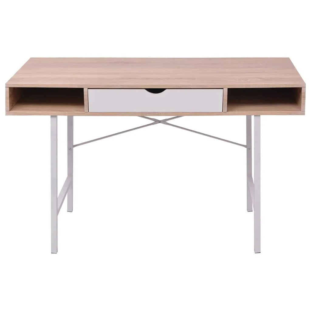 Bureau avec 1 compartiment 120 x 48 x 77 cm multicolore mdf – vue de côté