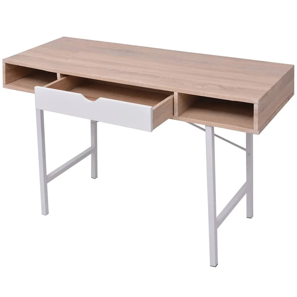 Bureau avec 1 compartiment 120 x 48 x 77 cm multicolore mdf – vue en situation