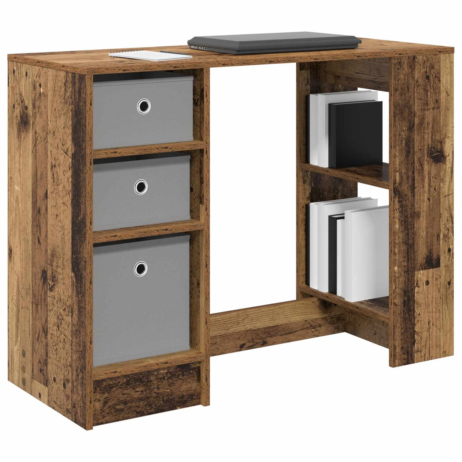Bureau 100 x 40 x 75 cm bois ancien bois d'ingénierie – vue de détail
