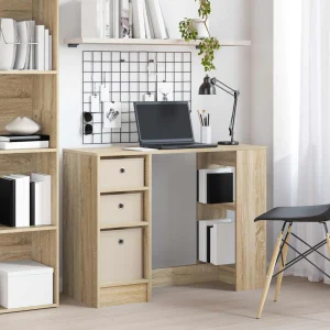 Bureau 100 x 40 x 75 cm chêne sonoma bois d'ingénierie – vue d’ensemble