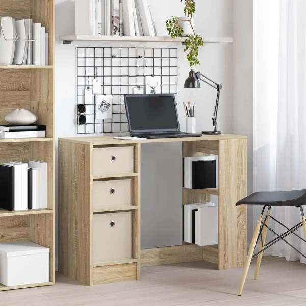 Bureau 100 x 40 x 75 cm chêne sonoma bois d'ingénierie – vue d’ensemble
