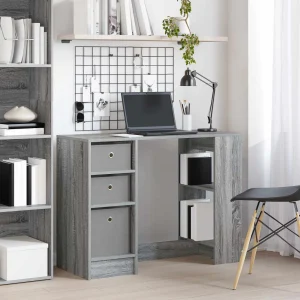 Bureau 100 x 40 x 75 cm sonoma gris bois d'ingénierie – vue d’ensemble