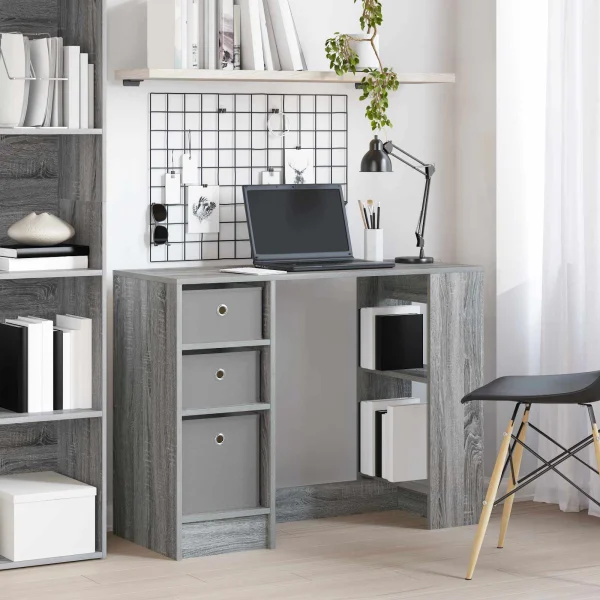 Bureau 100 x 40 x 75 cm sonoma gris bois d'ingénierie – vue d’ensemble