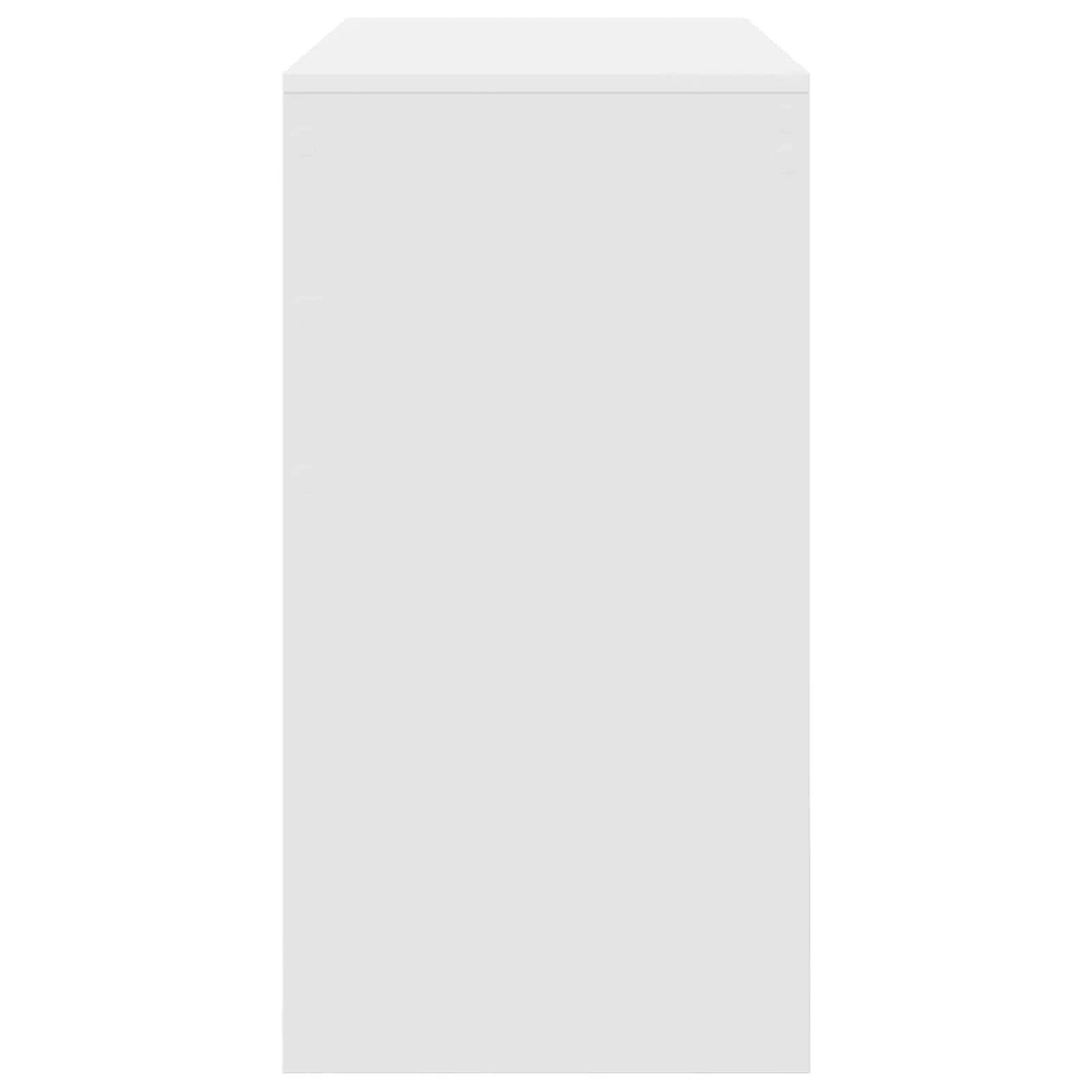 Bureau 100 x 40 x 76 cm blanc bois d'ingénierie – vue de dos