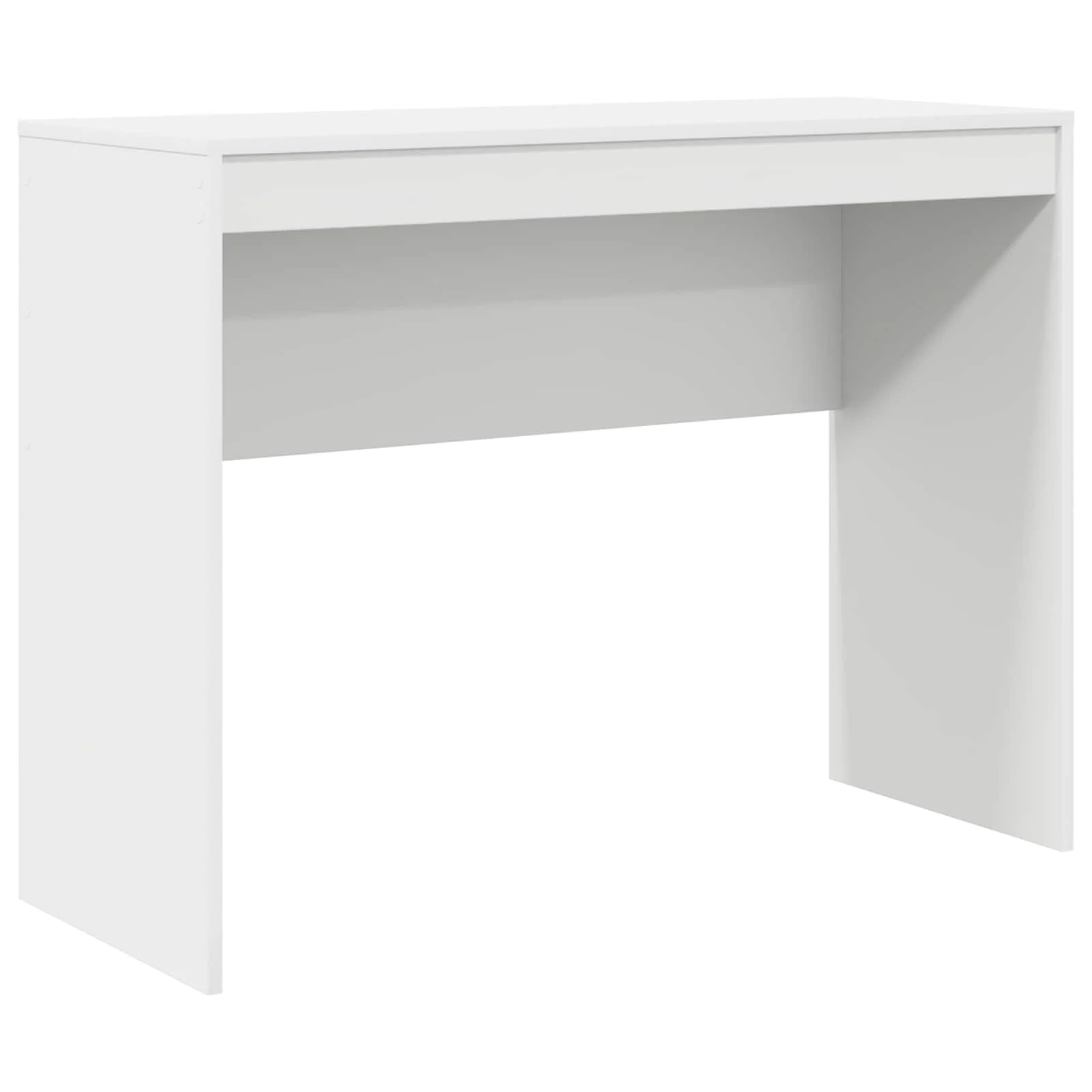 Bureau 100 x 40 x 76 cm blanc bois d'ingénierie – vue de côté