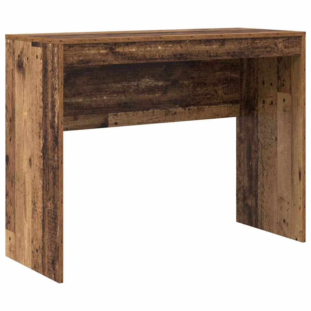 Bureau 100 x 40 x 76 cm bois ancien bois d'ingénierie – vue de côté