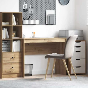 Bureau 100 x 40 x 76 cm chêne artisanal bois d'ingénierie – vue d’ensemble