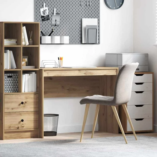 Bureau 100 x 40 x 76 cm chêne artisanal bois d'ingénierie – vue d’ensemble