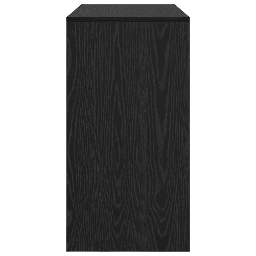 Bureau 100 x 40 x 76 cm chêne noir bois d'ingénierie – vue de dos