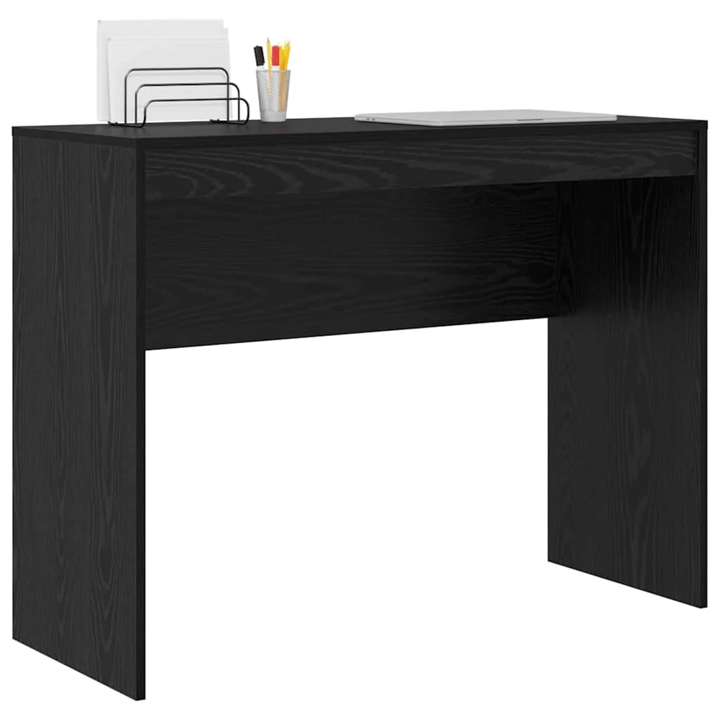 Bureau 100 x 40 x 76 cm chêne noir bois d'ingénierie – vue de détail