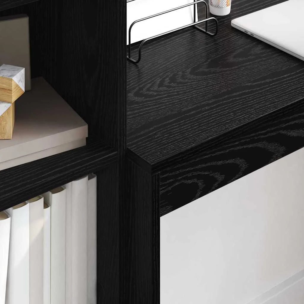 Bureau 100 x 40 x 76 cm chêne noir bois d'ingénierie – vue en situation