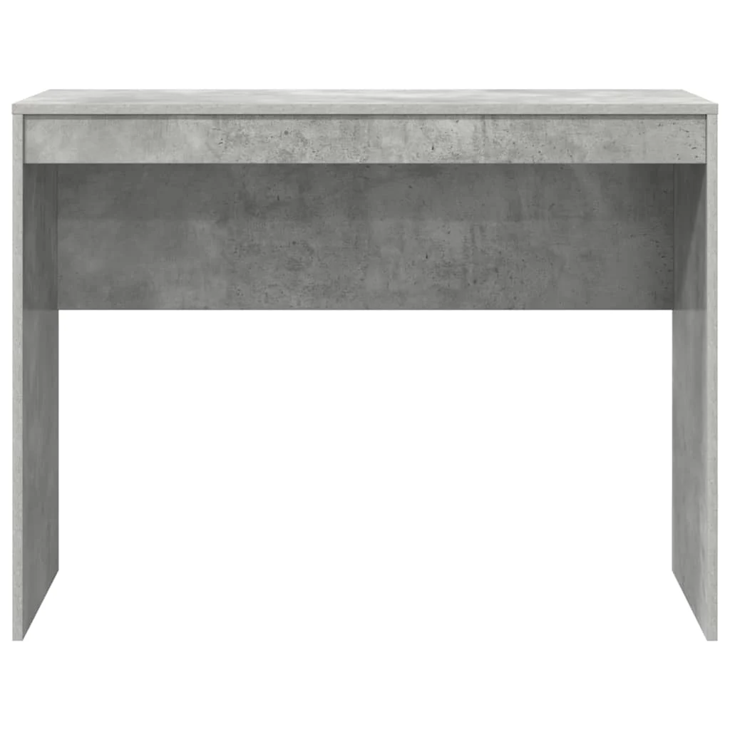 Bureau 100 x 40 x 76 cm gris béton bois d'ingénierie – vue de dessus