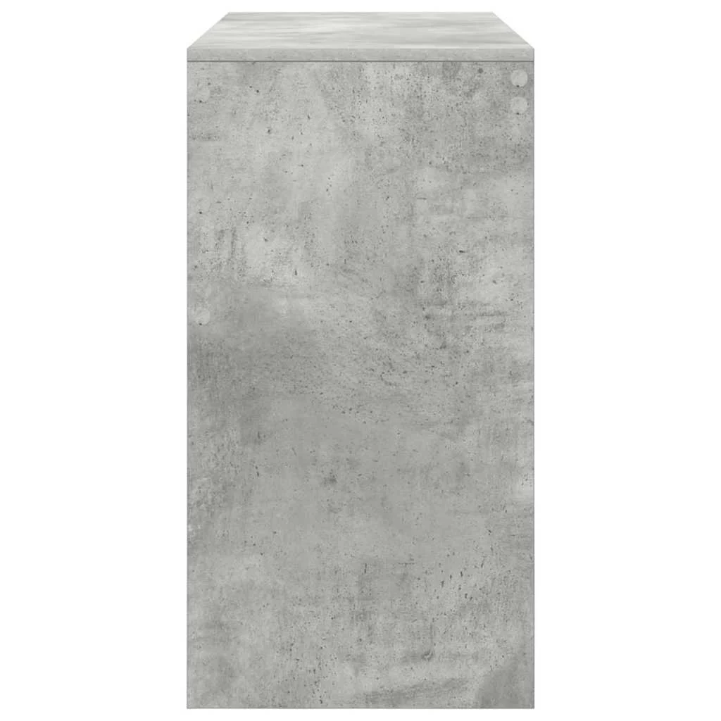 Bureau 100 x 40 x 76 cm gris béton bois d'ingénierie – vue de dos
