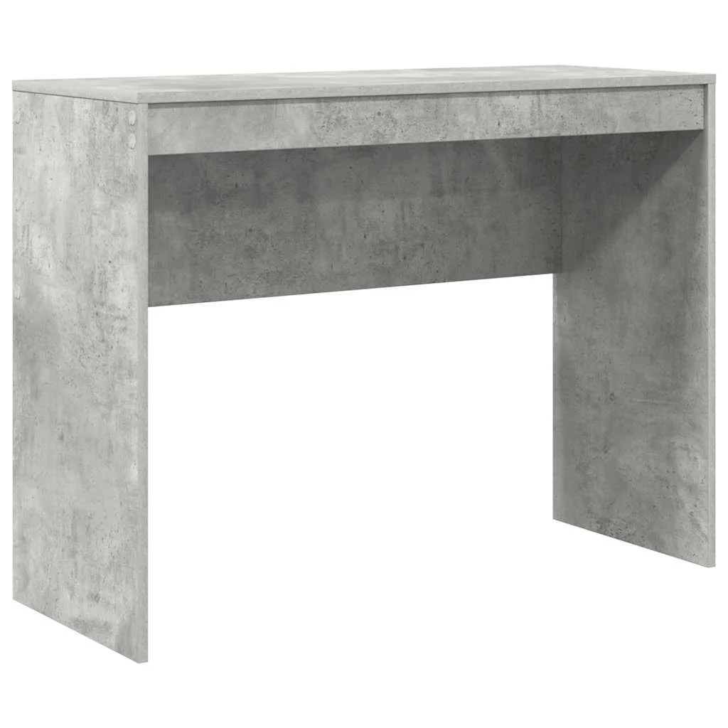 Bureau 100 x 40 x 76 cm gris béton bois d'ingénierie – vue de côté