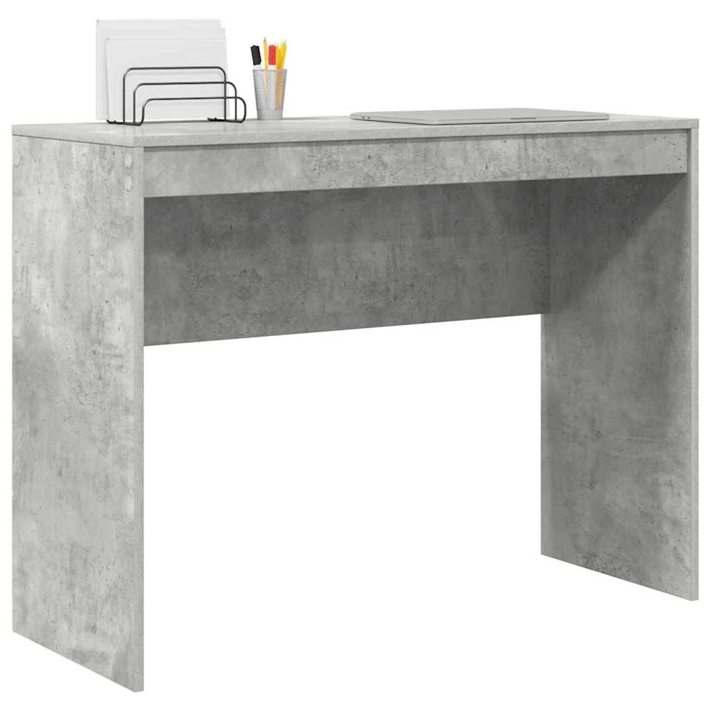 Bureau 100 x 40 x 76 cm gris béton bois d'ingénierie – vue de détail