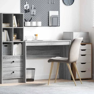 Bureau 100 x 40 x 76 cm sonoma gris bois d'ingénierie – vue d’ensemble