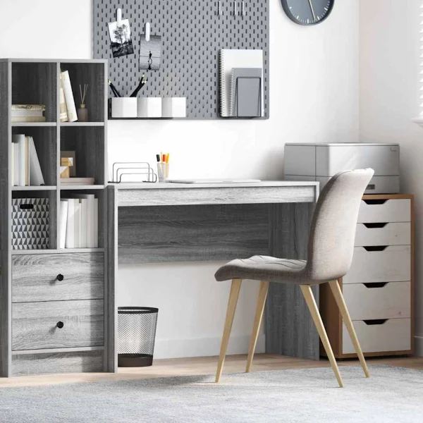 Bureau 100 x 40 x 76 cm sonoma gris bois d'ingénierie – vue d’ensemble