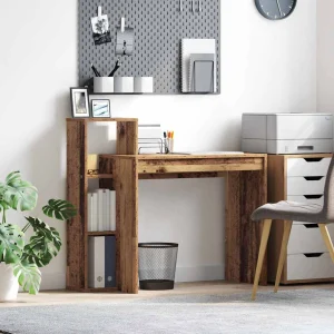 Bureau 100 x 40 x 90 cm bois ancien bois d'ingénierie – vue d’ensemble
