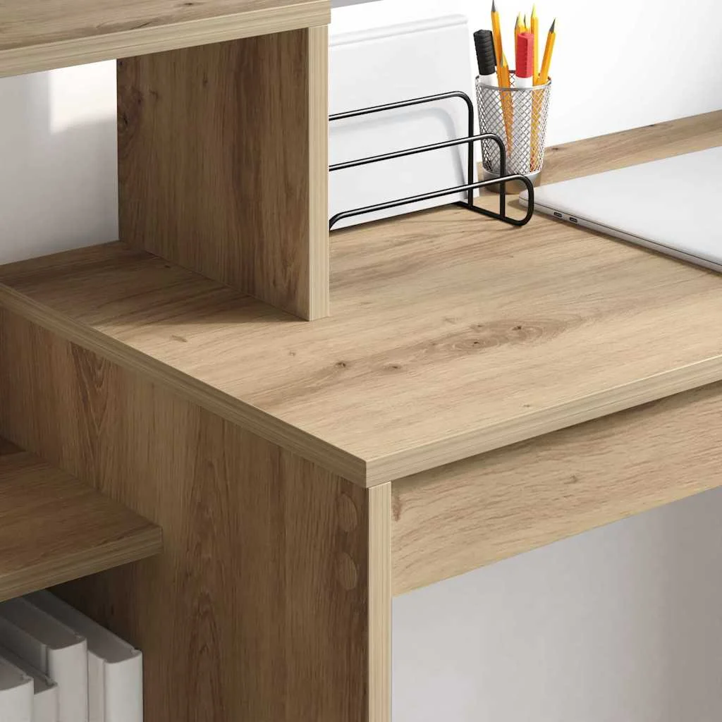 Bureau 100 x 40 x 90 cm chêne artisanal bois d'ingénierie – vue en situation