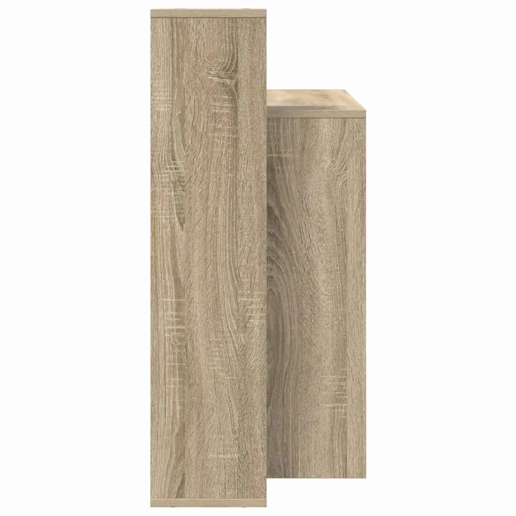 Bureau 100 x 40 x 90 cm chêne sonoma bois d'ingénierie – vue de dos