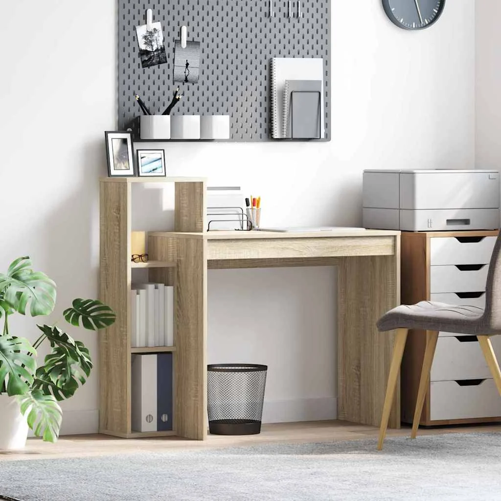 Bureau 100 x 40 x 90 cm chêne sonoma bois d'ingénierie – vue d’ensemble
