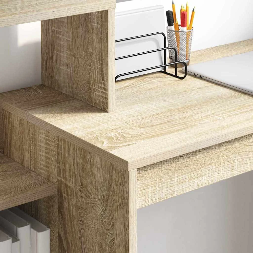 Bureau 100 x 40 x 90 cm chêne sonoma bois d'ingénierie – vue en situation