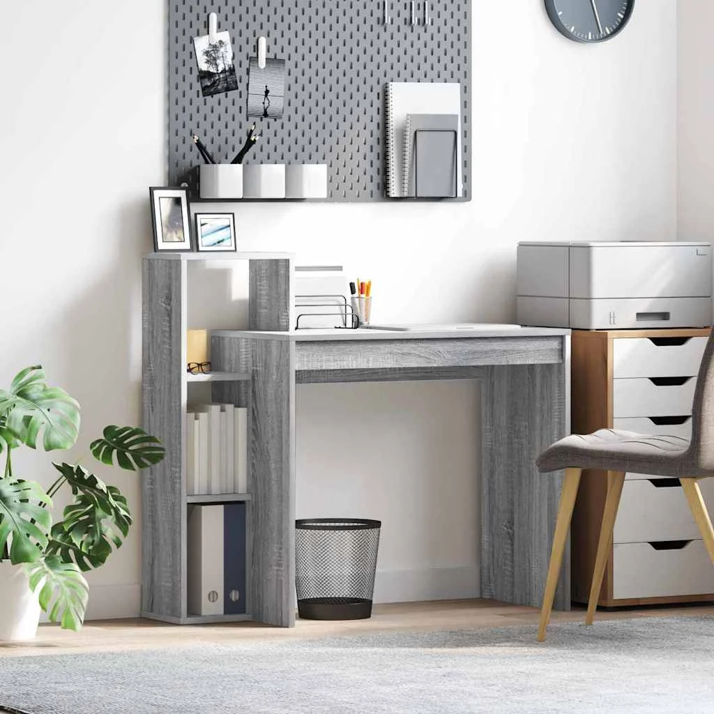 Bureau 100 x 40 x 90 cm sonoma gris bois d'ingénierie – vue d’ensemble