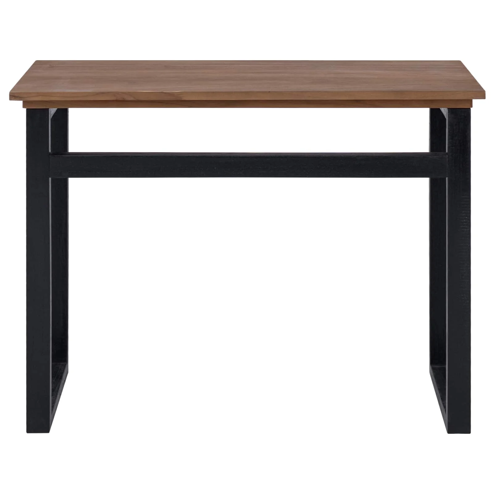Bureau 100 x 45 x 75 cm brun bois massif de teck – vue de côté