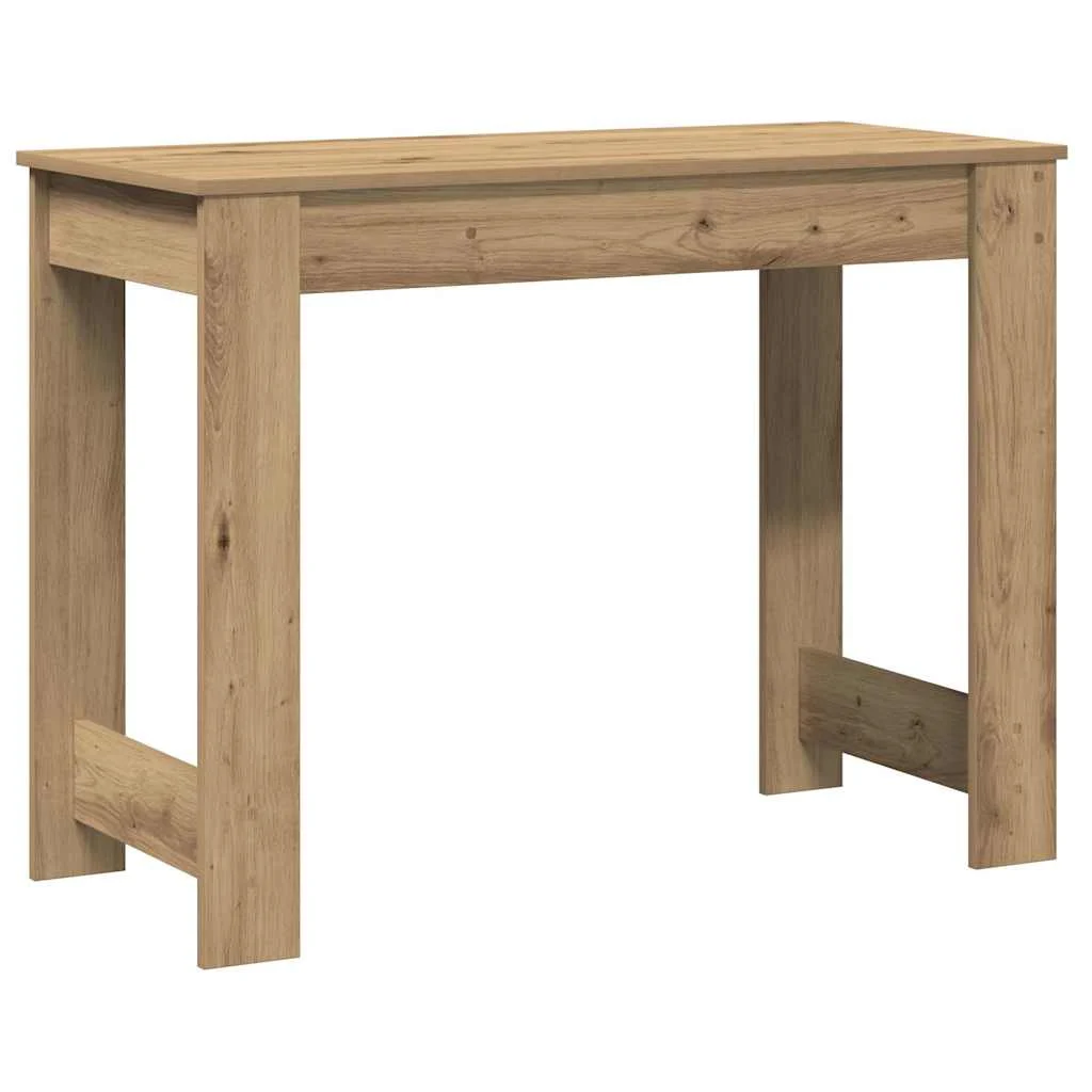 Bureau 100 x 45 x 75 cm chêne artisanal bois d'ingénierie – vue de dos