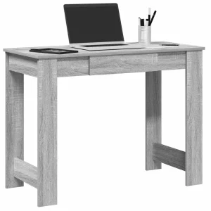 Bureau 100 x 45 x 75 cm sonoma gris bois d'ingénierie – vue d’ensemble