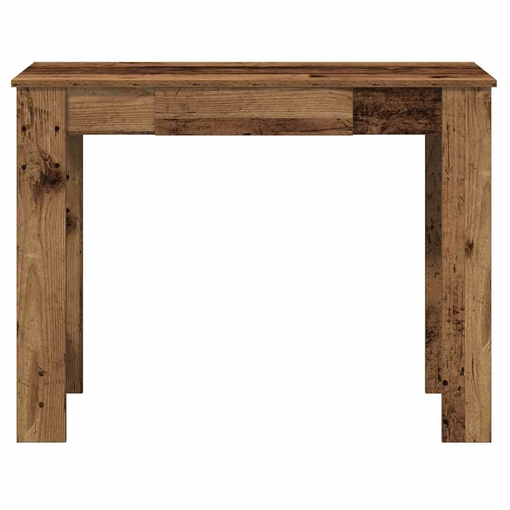 Bureau 100 x 45 x 75 cm vieux bois bois d'ingénierie – vue en situation