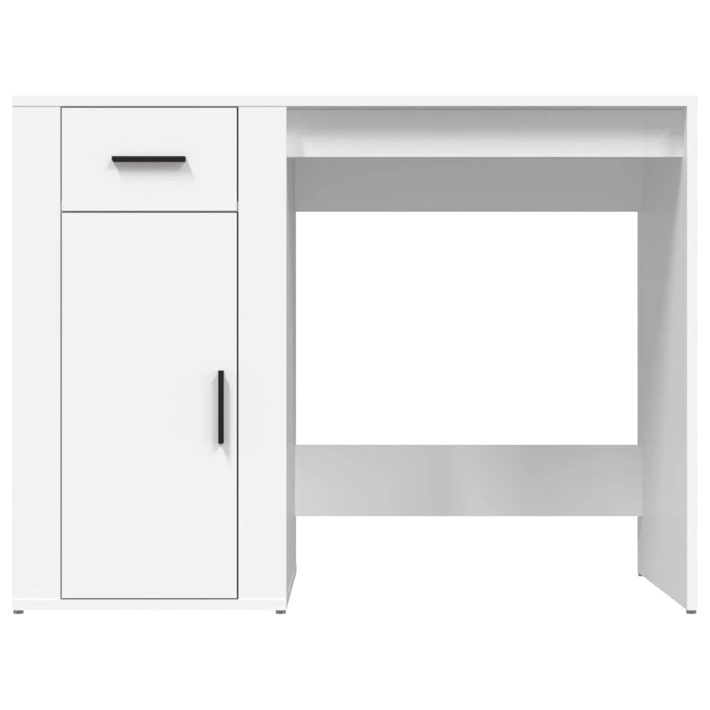 Bureau 100 x 49 x 75 cm blanc bois d'ingénierie – vue en situation