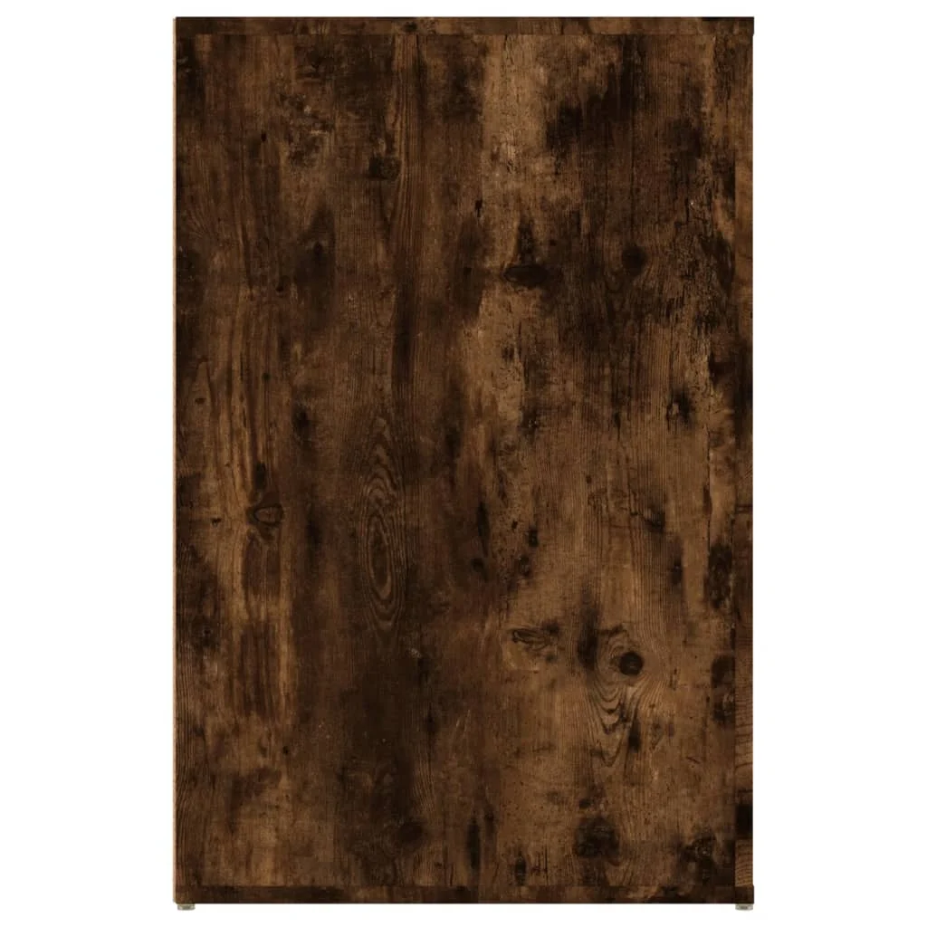 Bureau 100 x 49 x 75 cm chêne fumé bois d'ingénierie – vue de dos