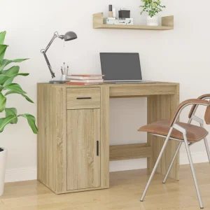 Bureau 100 x 49 x 75 cm chêne sonoma bois d'ingénierie – vue d’ensemble
