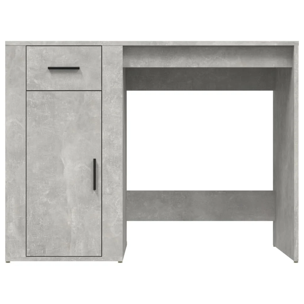 Bureau 100 x 49 x 75 cm gris béton bois d'ingénierie – vue en situation