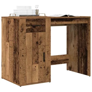 Bureau 100 x 49 x 75 cm vieux bois bois d'ingénierie – vue d’ensemble