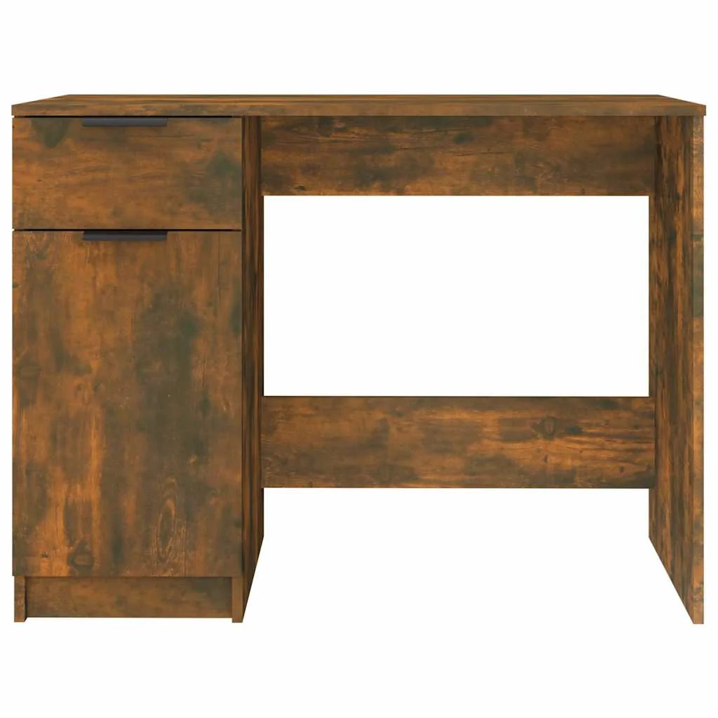 Bureau 100 x 50 x 75 cm chêne fumé bois d'ingénierie – vue en situation
