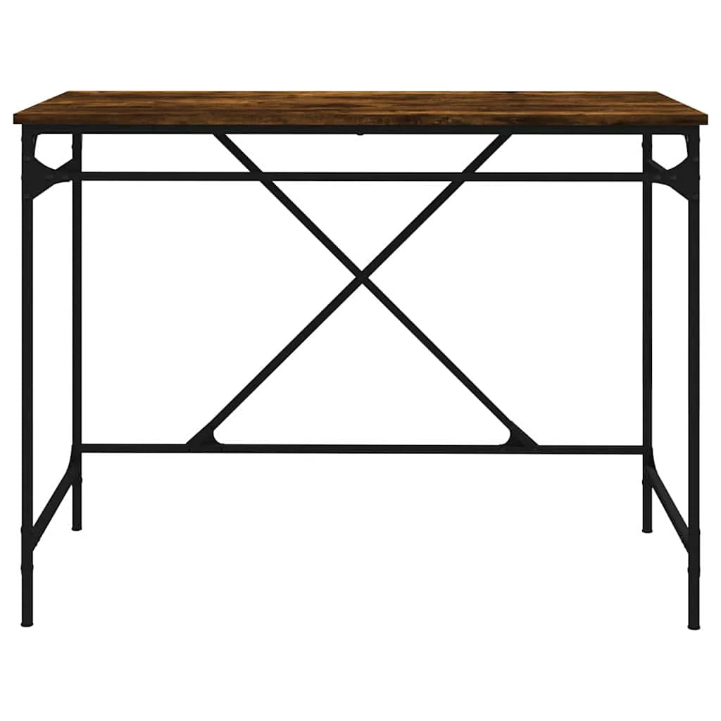 Bureau 100 x 50 x 75 cm chêne fumé bois d'ingénierie – modèle 2 – vue en situation