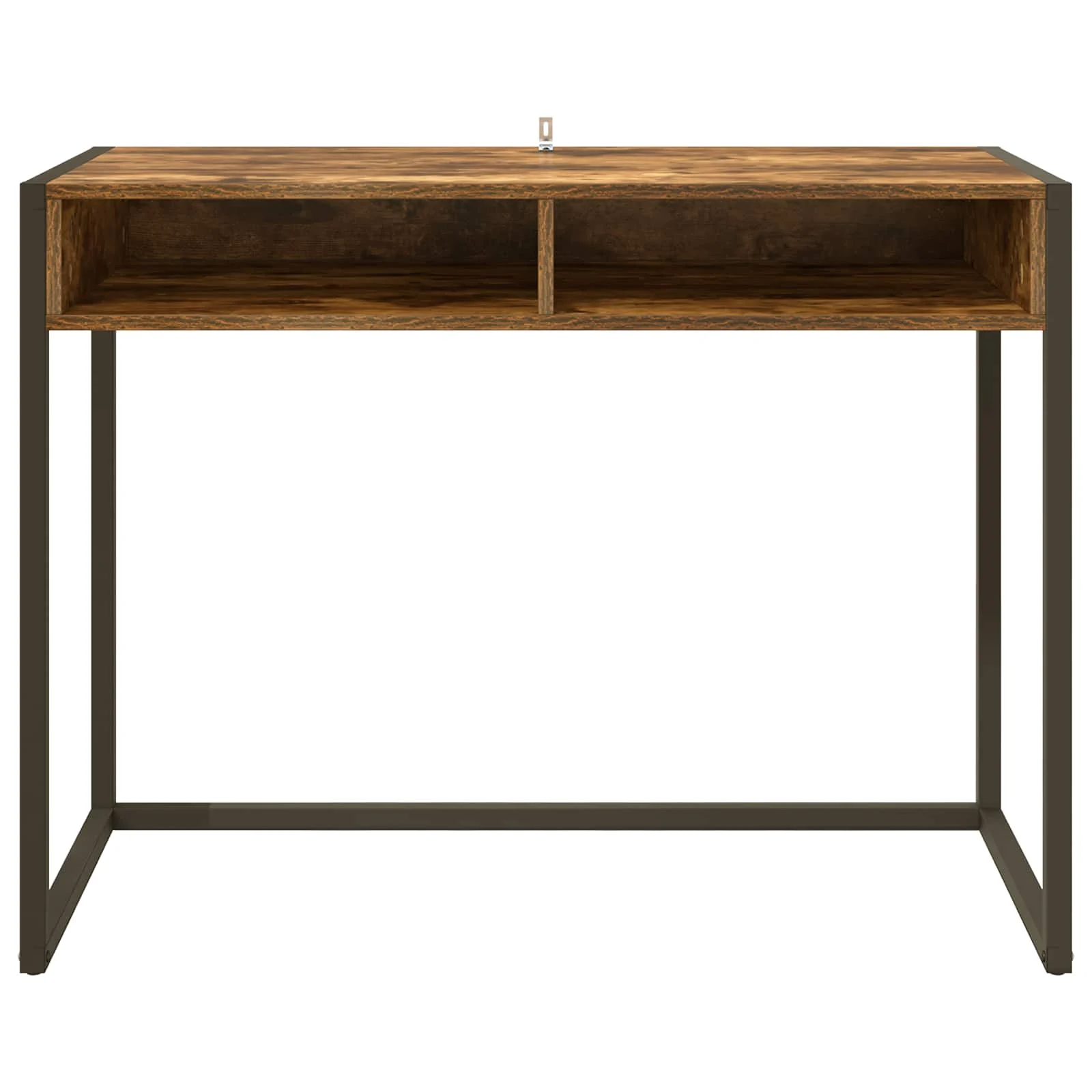 Bureau 100 x 50 x 75 cm chêne fumé bois d'ingénierie – modèle 3 – vue de dessus