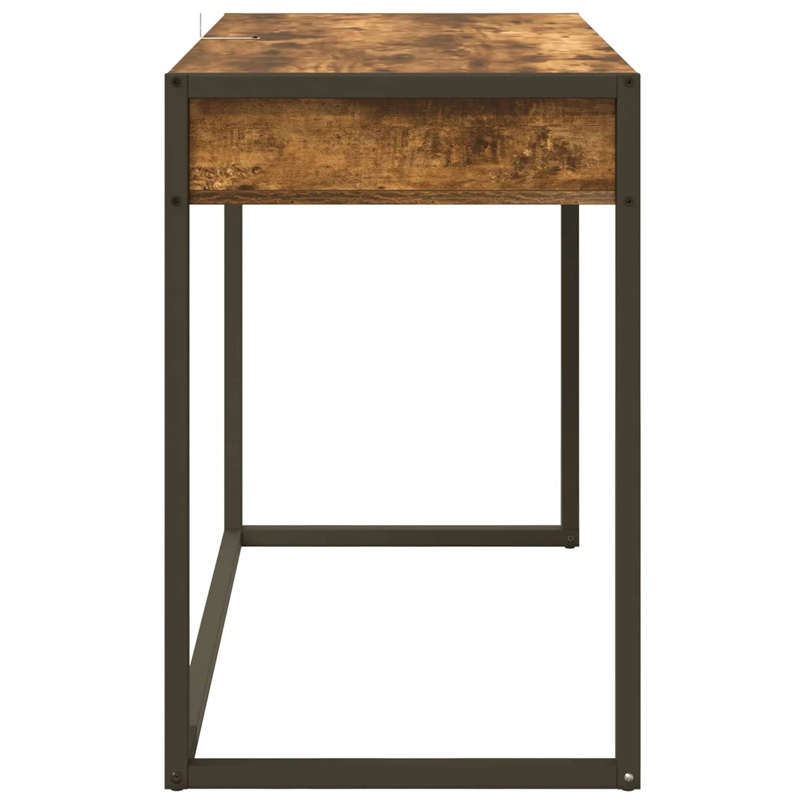 Bureau 100 x 50 x 75 cm chêne fumé bois d'ingénierie – modèle 3 – vue de dos