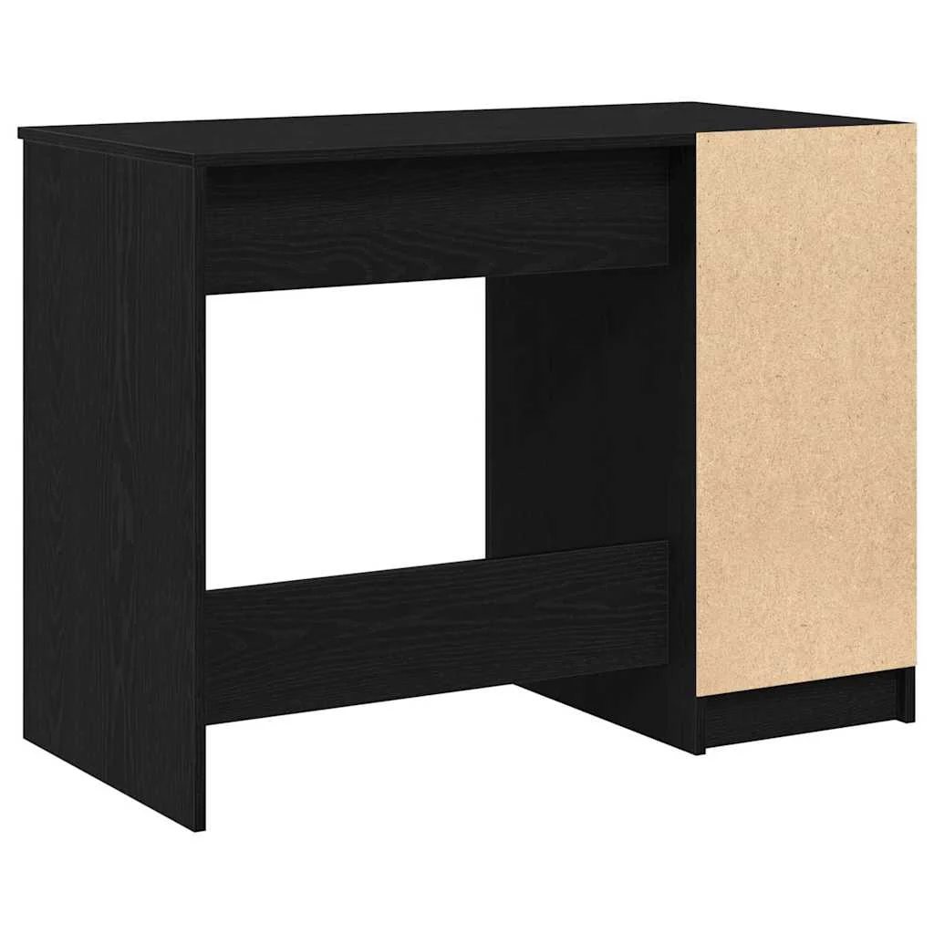 Bureau 100 x 50 x 75 cm chêne noir bois d'ingénierie – vue de dessus