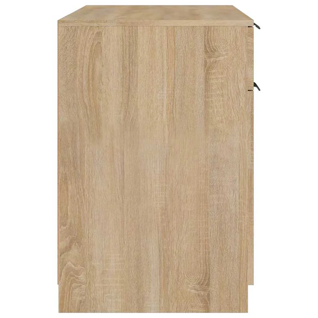 Bureau 100 x 50 x 75 cm chêne sonoma bois d'ingénierie – vue de dos