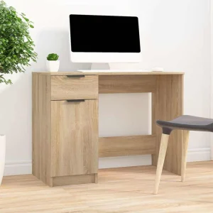 Bureau 100 x 50 x 75 cm chêne sonoma bois d'ingénierie – vue d’ensemble