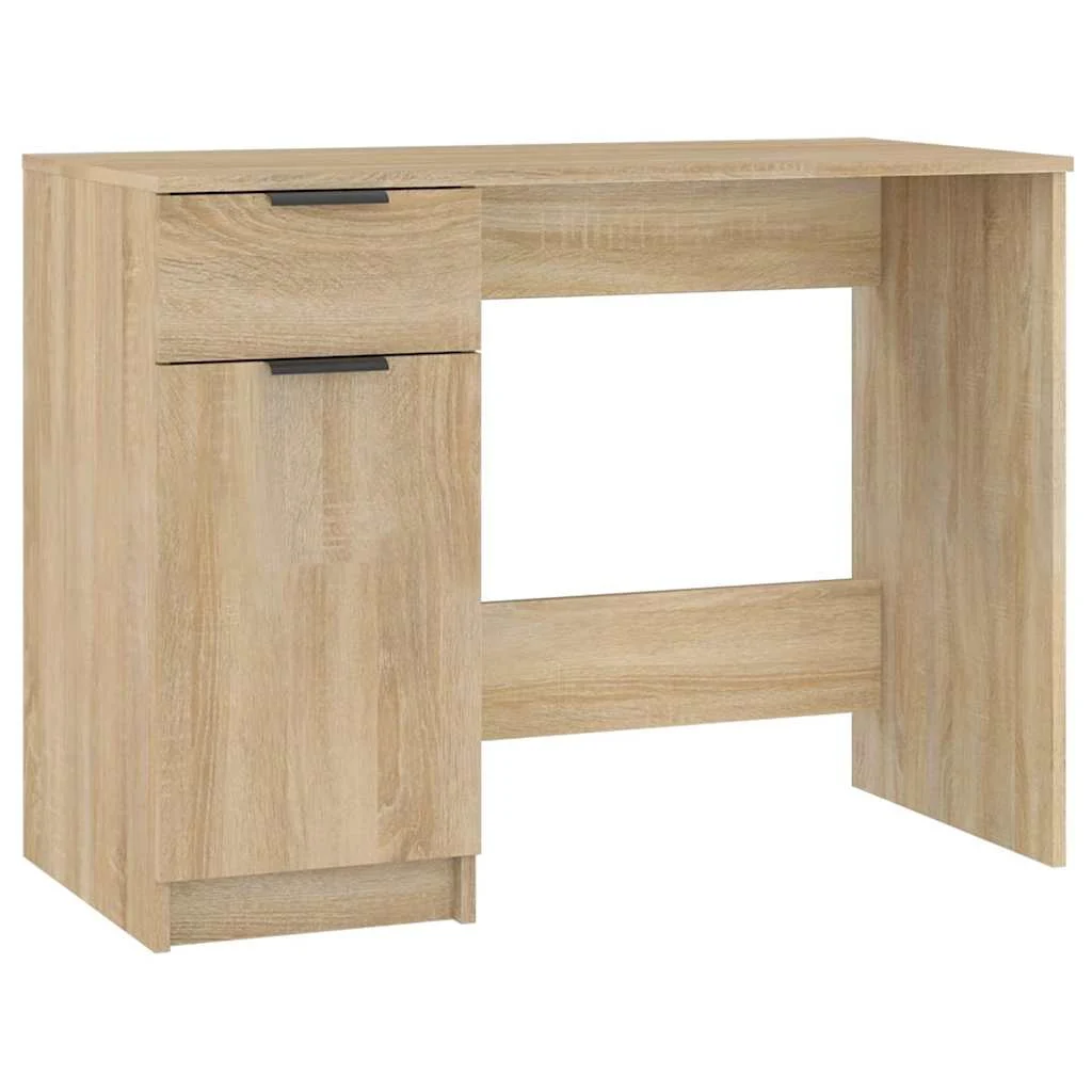 Bureau 100 x 50 x 75 cm chêne sonoma bois d'ingénierie – vue de côté