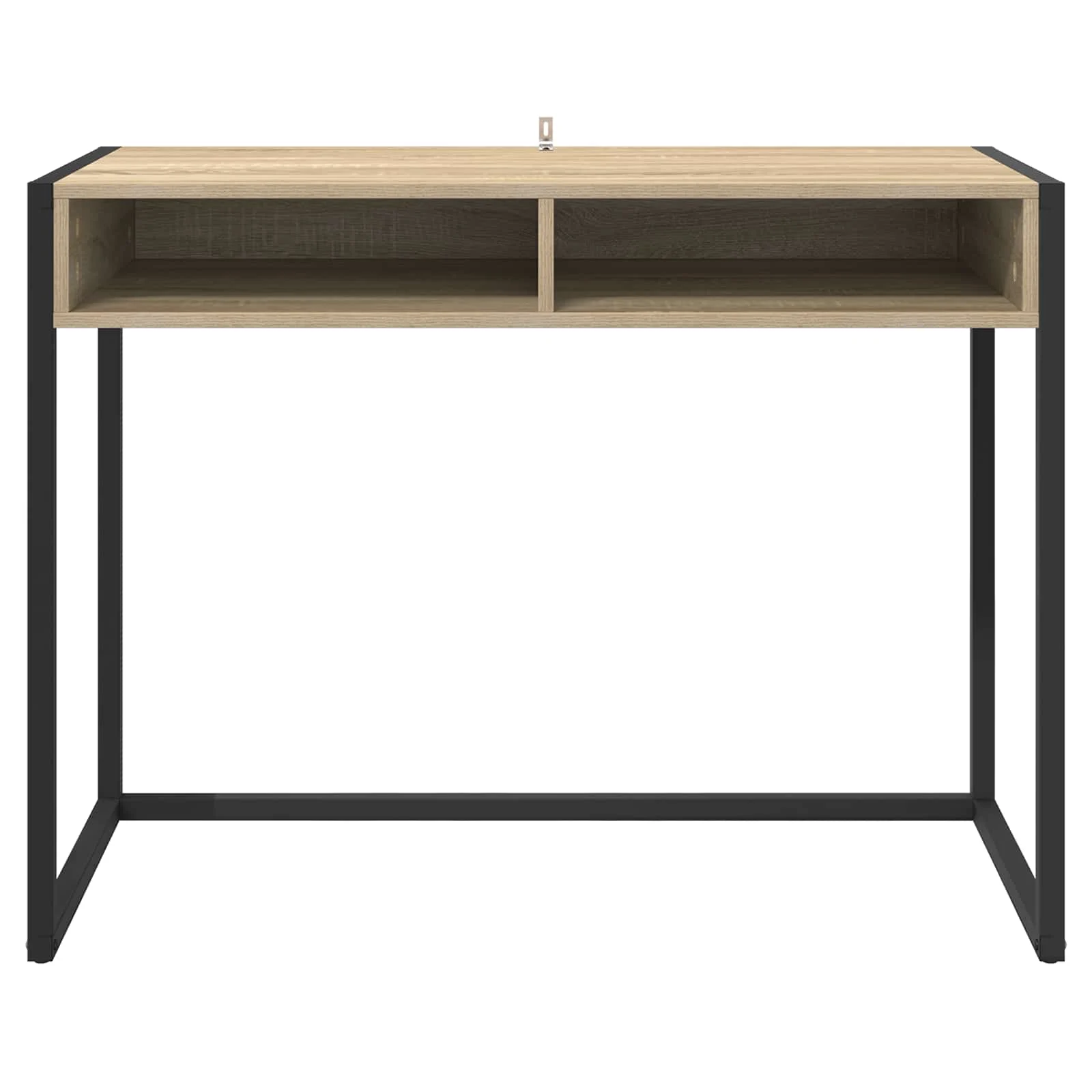 Bureau 100 x 50 x 75 cm chêne sonoma bois d'ingénierie – modèle 2 – vue de dessus