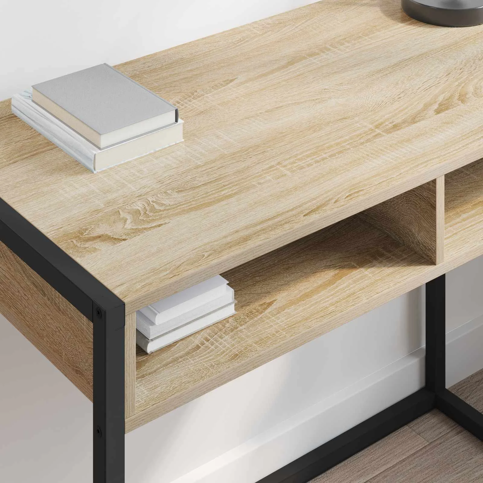 Bureau 100 x 50 x 75 cm chêne sonoma bois d'ingénierie – modèle 2 – vue en situation